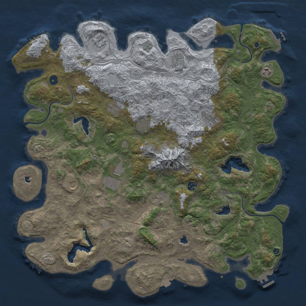 Rust Map: Procedural Map, Size: 5000, Seed: 7149, 17 Monuments