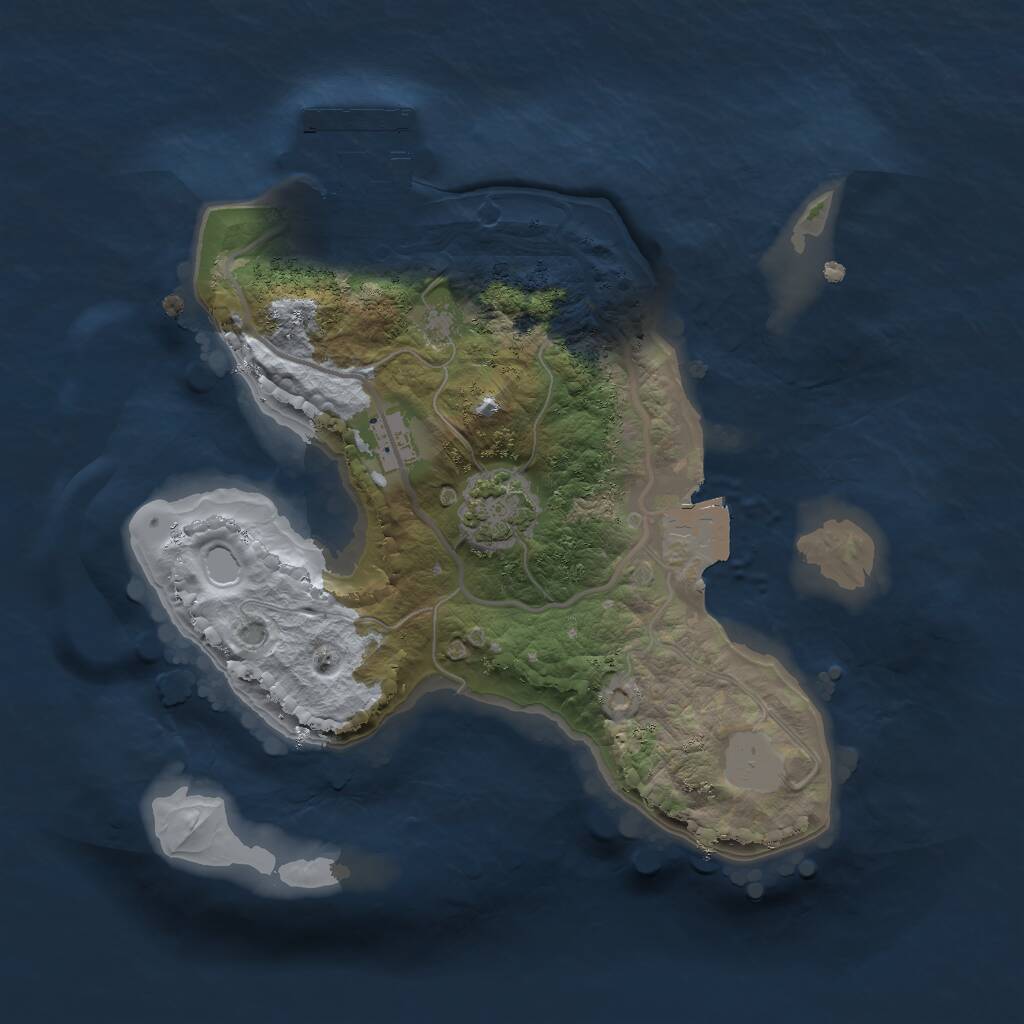 Rust Map: Procedural Map, Size: 1900, Seed: 6578239, 3 Monuments