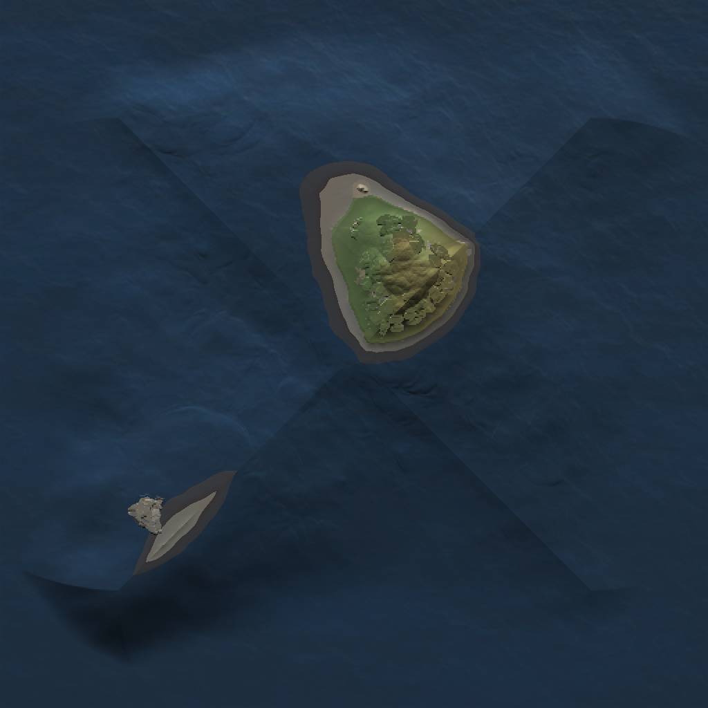 Rust Map: Procedural Map, Size: 1000, Seed: 22182, 3 Monuments