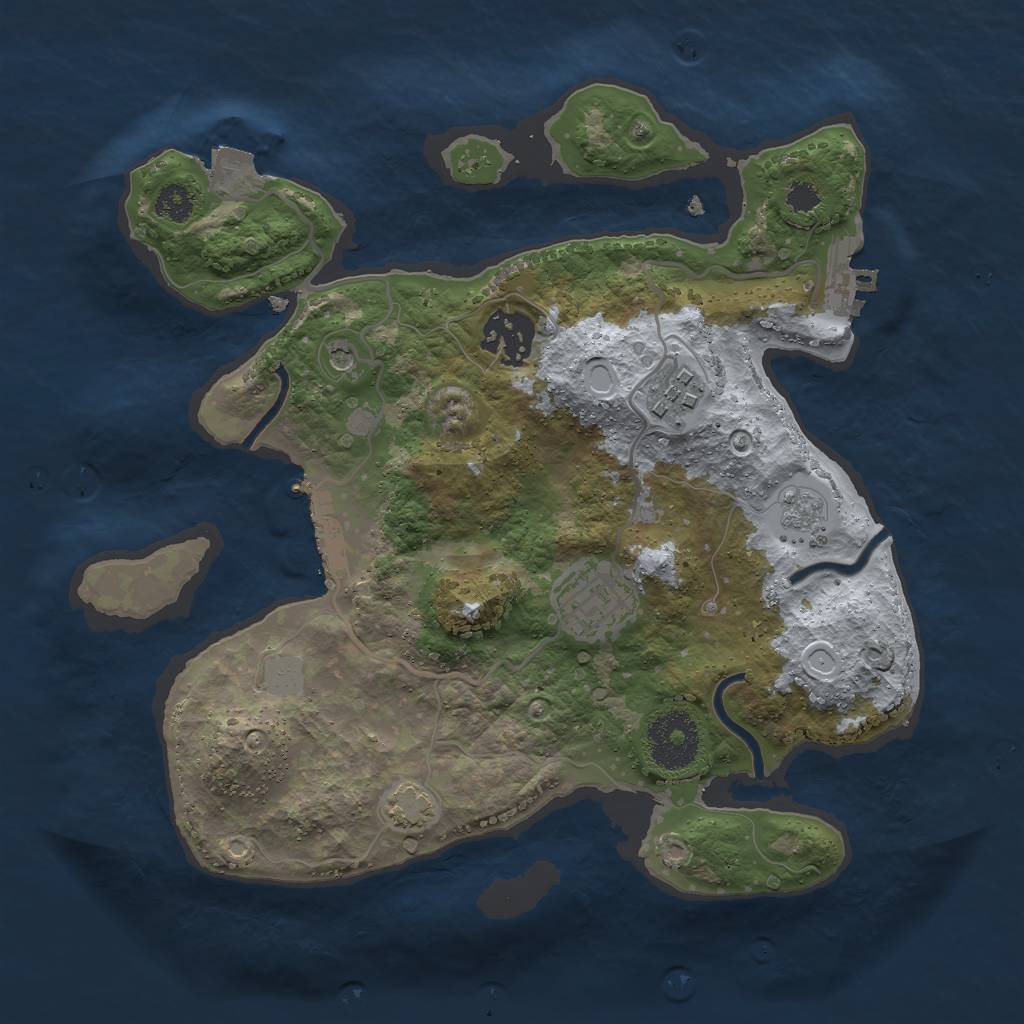 Rust Map: Procedural Map, Size: 2800, Seed: 1337, 11 Monuments