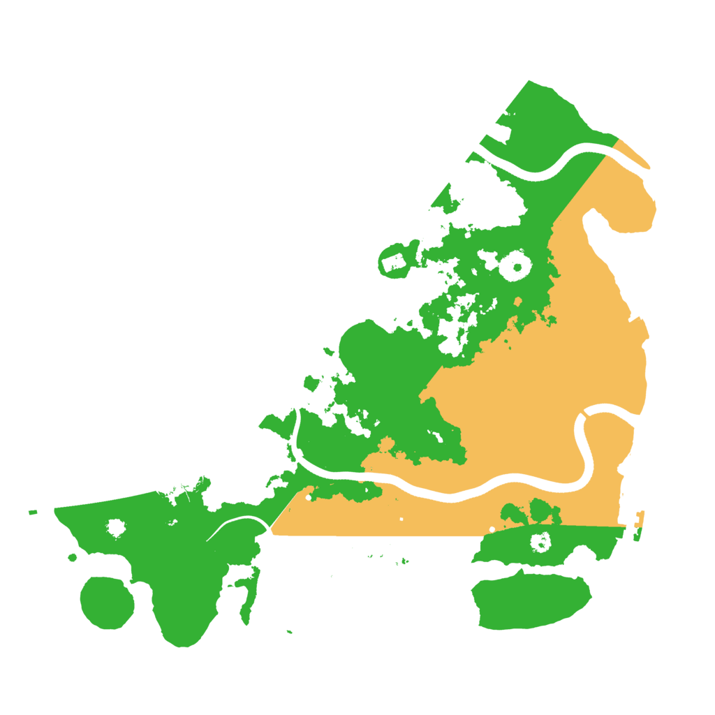 Biome Rust Map: Procedural Map, Size: 3500, Seed: 55