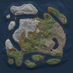 Thumbnail Rust Map: Procedural Map, Size: 3500, Seed: 55, 14 Monuments