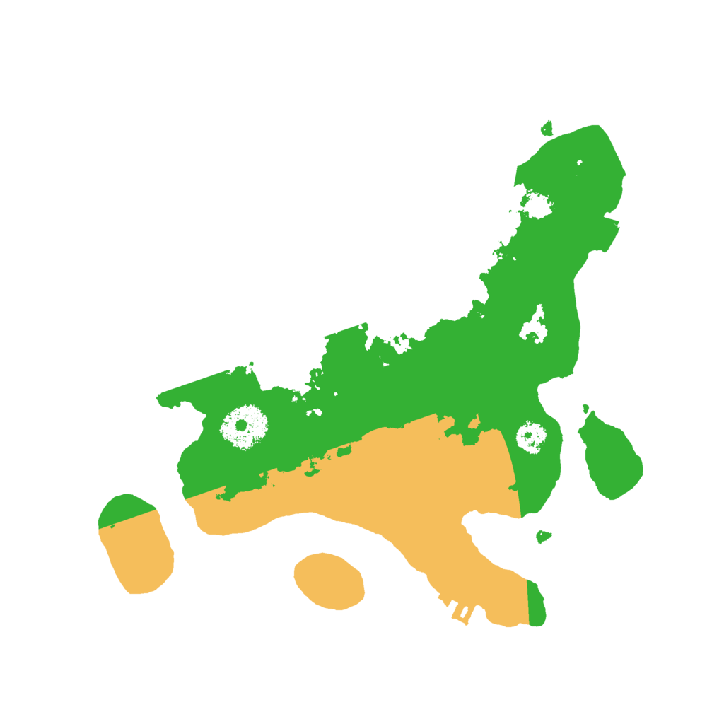 Biome Rust Map: Procedural Map, Size: 2500, Seed: 51444