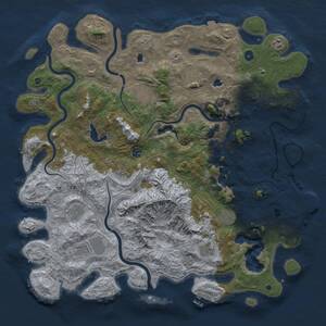 Thumbnail Rust Map: Procedural Map, Size: 5000, Seed: 4250, 17 Monuments