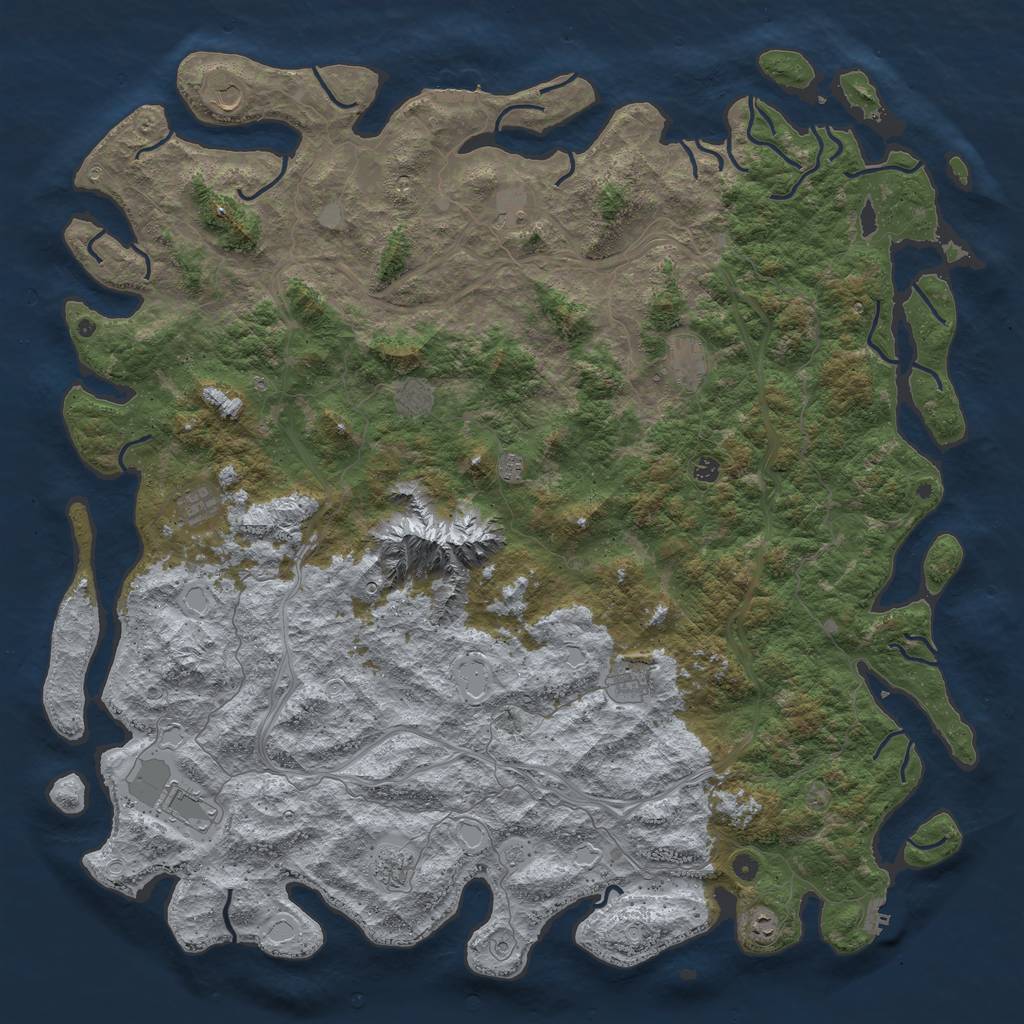 Rust Map: Procedural Map, Size: 6000, Seed: 79461, 20 Monuments