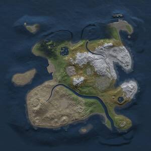 Thumbnail Rust Map: Procedural Map, Size: 2500, Seed: 1337, 7 Monuments