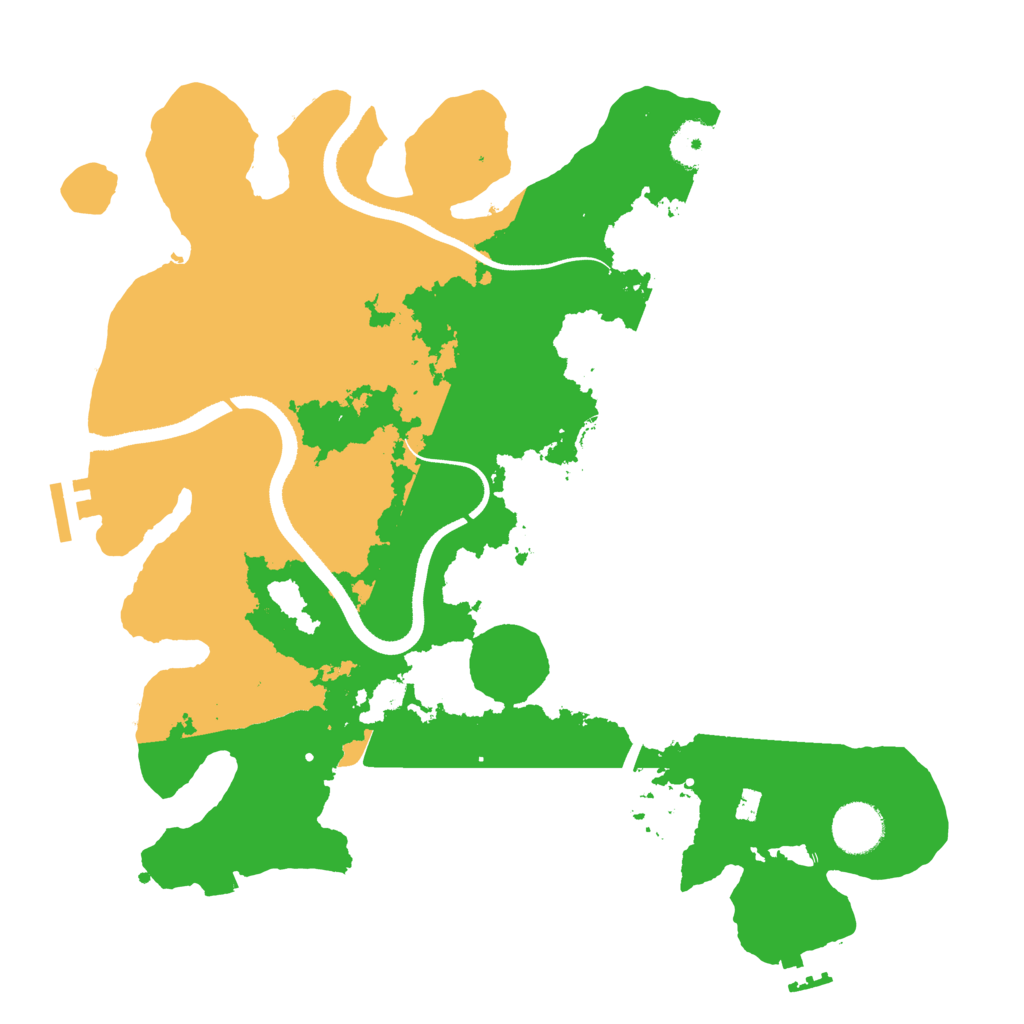 Biome Rust Map: Procedural Map, Size: 3500, Seed: 65540