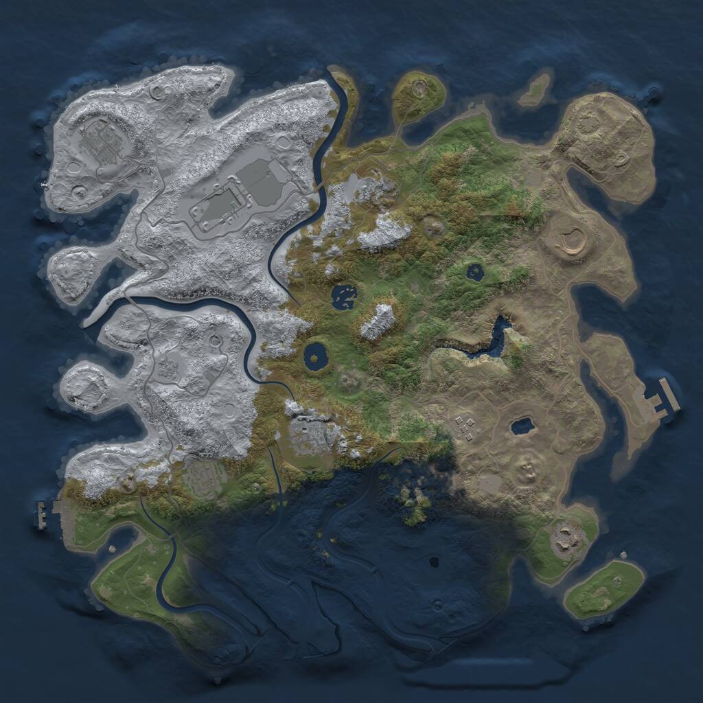 Rust Map: Procedural Map, Size: 4000, Seed: 301536, 15 Monuments