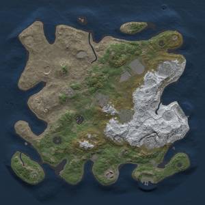 Thumbnail Rust Map: Procedural Map, Size: 3500, Seed: 1819225889, 18 Monuments