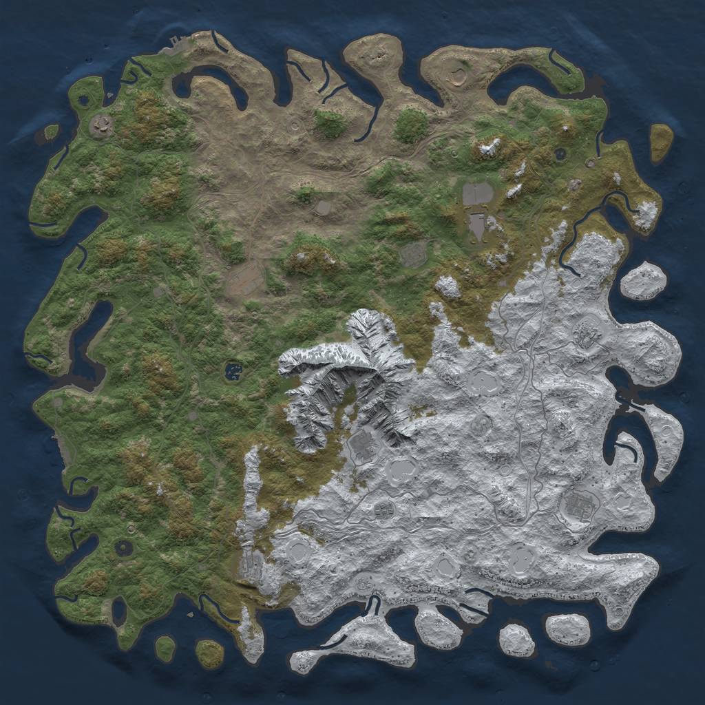 Rust Map: Procedural Map, Size: 6000, Seed: 359, 20 Monuments