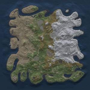 Thumbnail Rust Map: Procedural Map, Size: 3950, Seed: 355241286, 19 Monuments