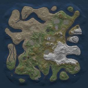 Thumbnail Rust Map: Procedural Map, Size: 4000, Seed: 1994640687, 19 Monuments