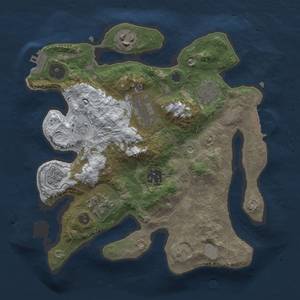 Thumbnail Rust Map: Procedural Map, Size: 2800, Seed: 155151, 15 Monuments