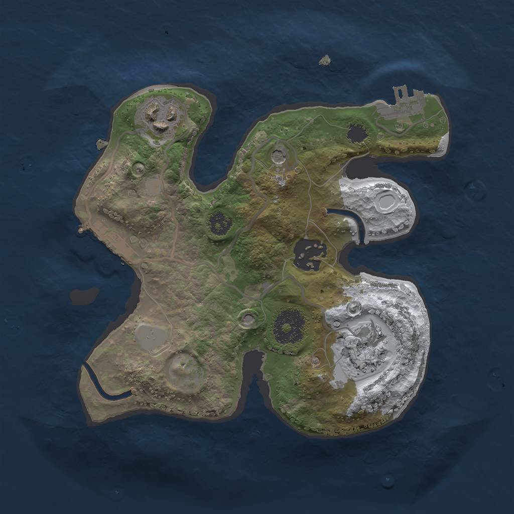 Rust Map: Procedural Map, Size: 2300, Seed: 36085, 11 Monuments