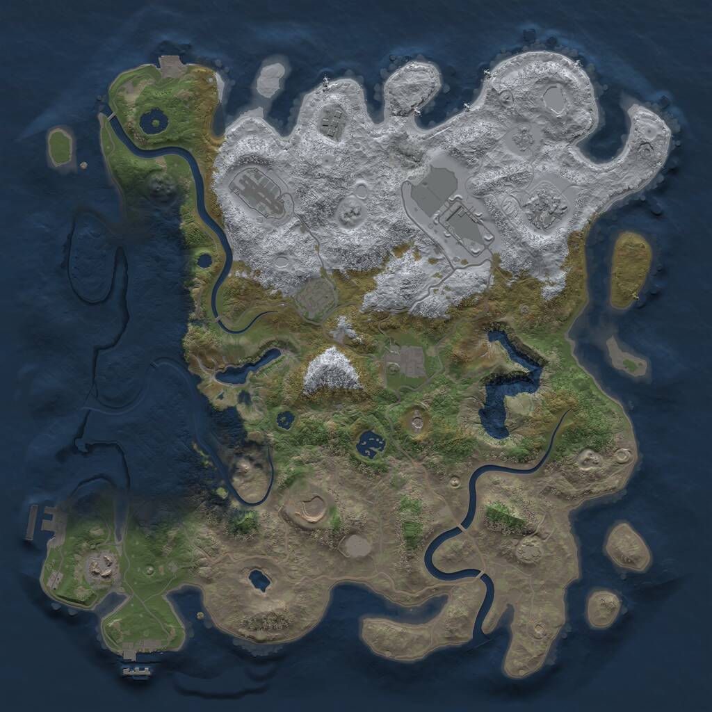 Rust Map: Procedural Map, Size: 4000, Seed: 189111, 15 Monuments