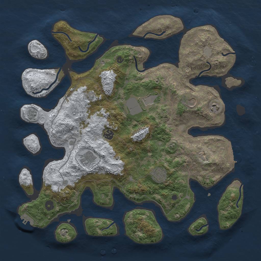 Rust Map: Procedural Map, Size: 4000, Seed: 948260870, 15 Monuments