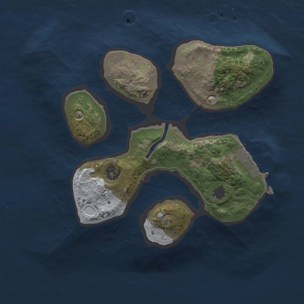 Rust Map: Procedural Map, Size: 2000, Seed: 21244, 6 Monuments