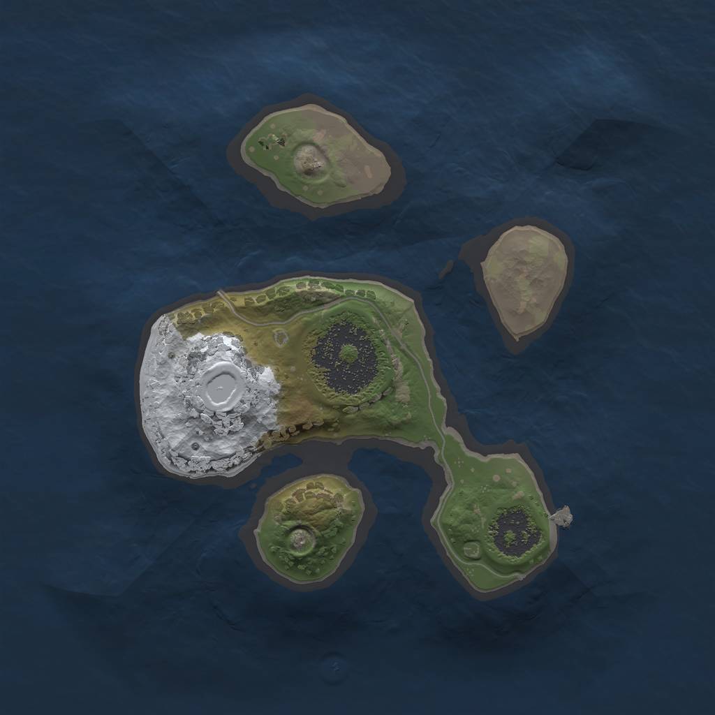 Rust Map: Procedural Map, Size: 1600, Seed: 1378, 4 Monuments