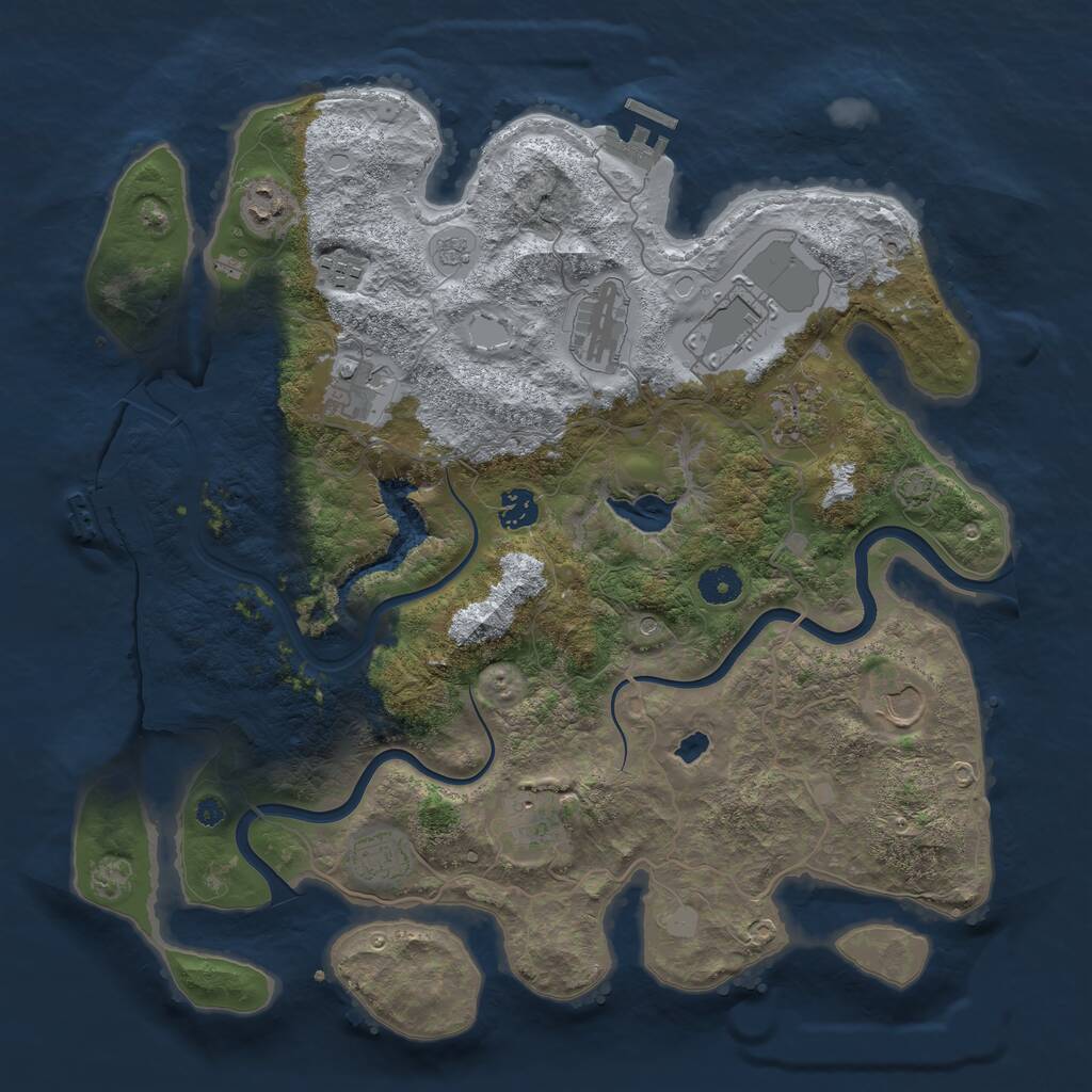 Rust Map: Procedural Map, Size: 4000, Seed: 1659049446, 16 Monuments