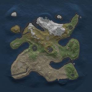 Thumbnail Rust Map: Procedural Map, Size: 2500, Seed: 41, 10 Monuments