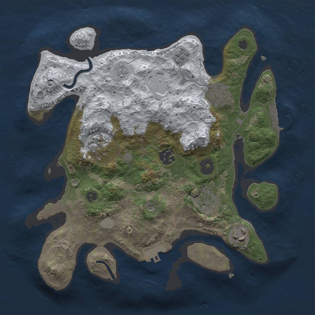 Rust Map: Procedural Map, Size: 3000, Seed: 4137, 15 Monuments