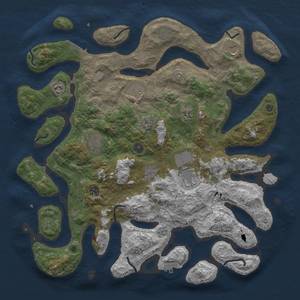 Thumbnail Rust Map: Procedural Map, Size: 4500, Seed: 15151515, 18 Monuments