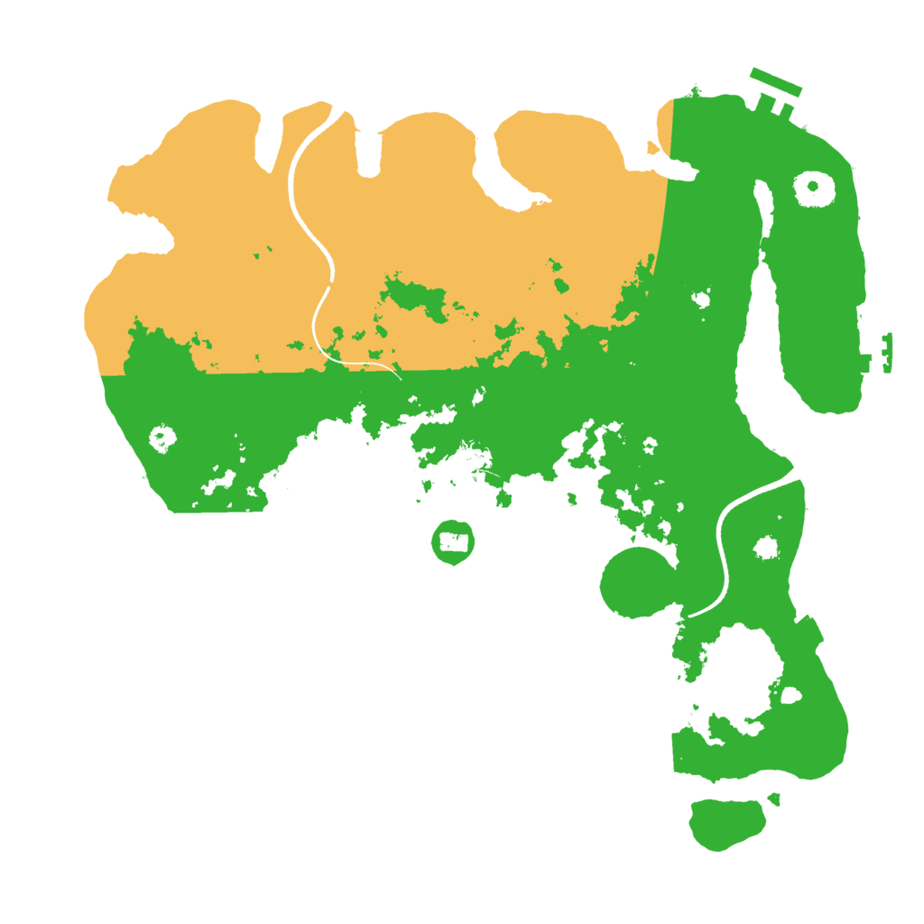 Biome Rust Map: Procedural Map, Size: 3500, Seed: 52618395