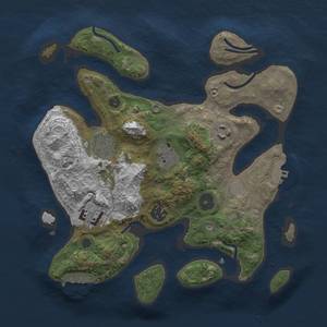 Thumbnail Rust Map: Procedural Map, Size: 3000, Seed: 2999, 13 Monuments