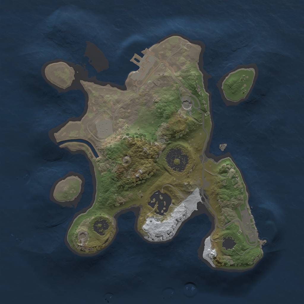 Rust Map: Procedural Map, Size: 2000, Seed: 666, 9 Monuments