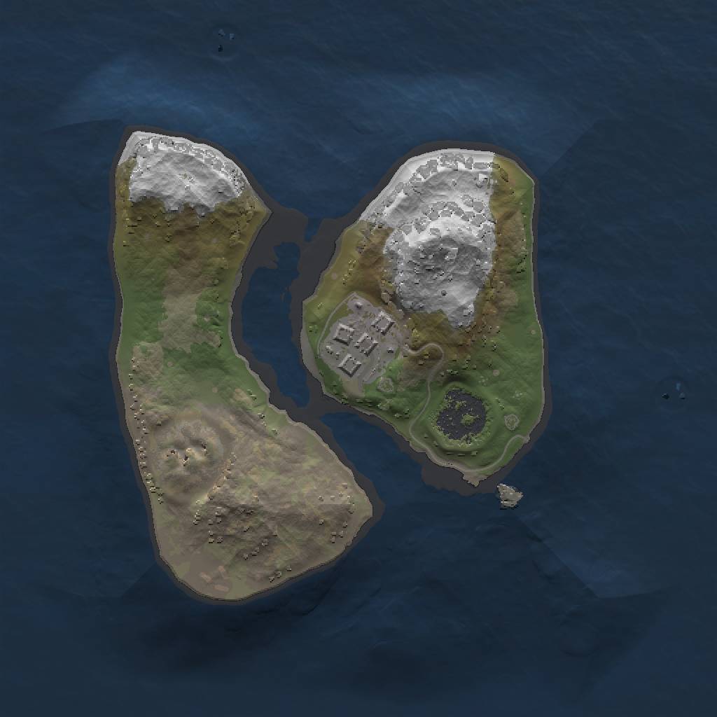Rust Map: Procedural Map, Size: 1500, Seed: 345345, 5 Monuments