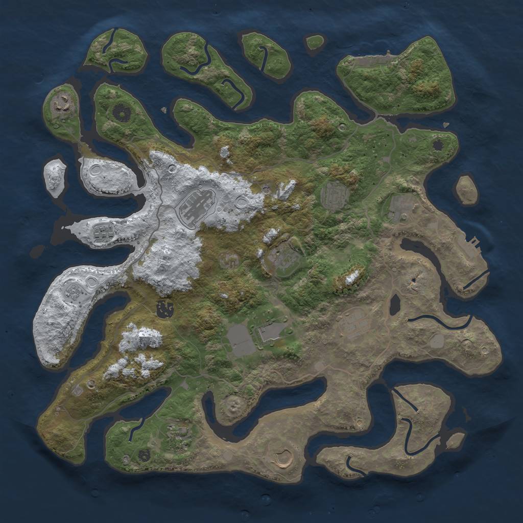 Rust Map: Procedural Map, Size: 4250, Seed: 219, 20 Monuments