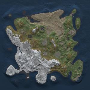 Thumbnail Rust Map: Procedural Map, Size: 3500, Seed: 13371337, 18 Monuments