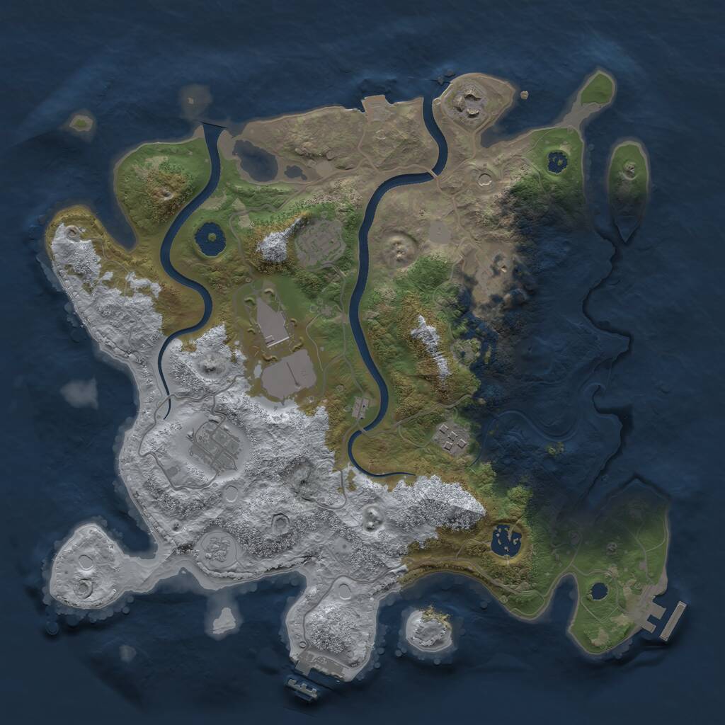 Rust Map: Procedural Map, Size: 3500, Seed: 13371337, 13 Monuments