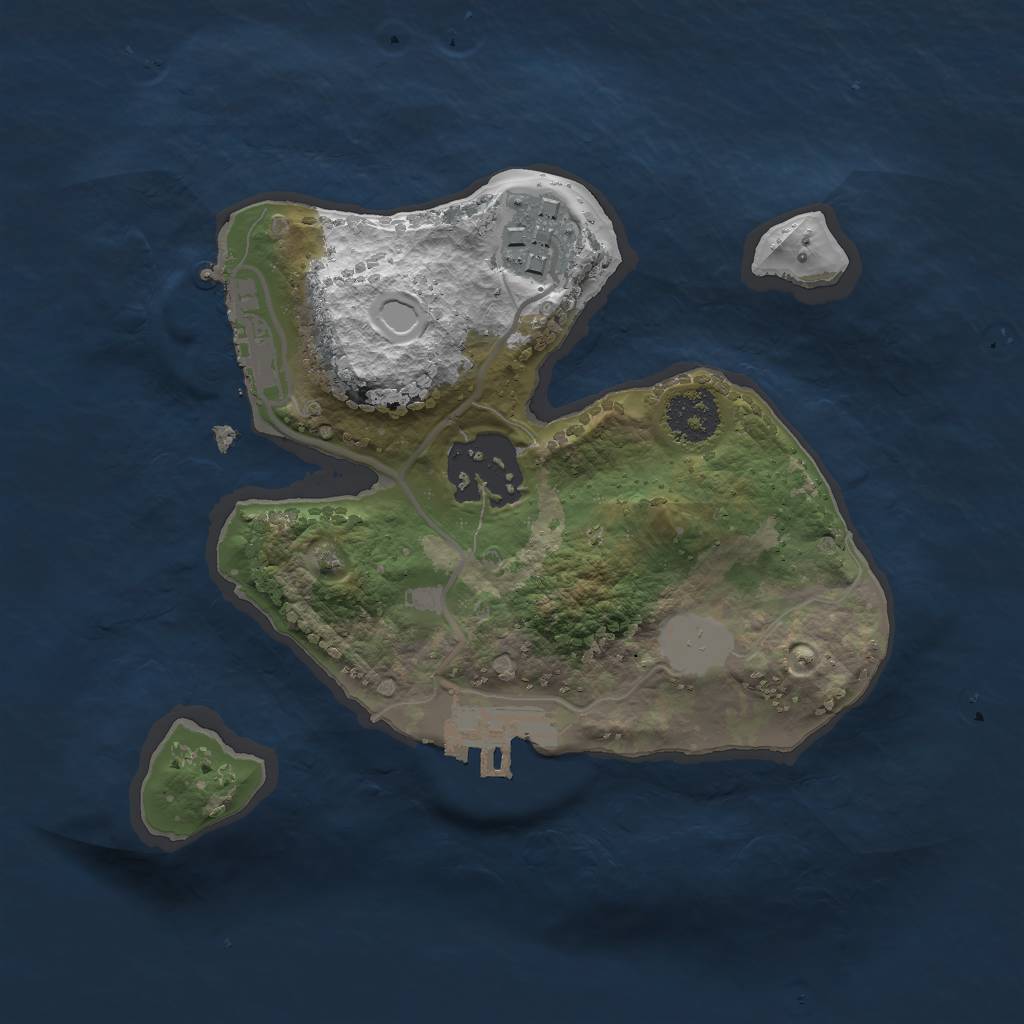 Rust Map: Procedural Map, Size: 2000, Seed: 755932738, 9 Monuments