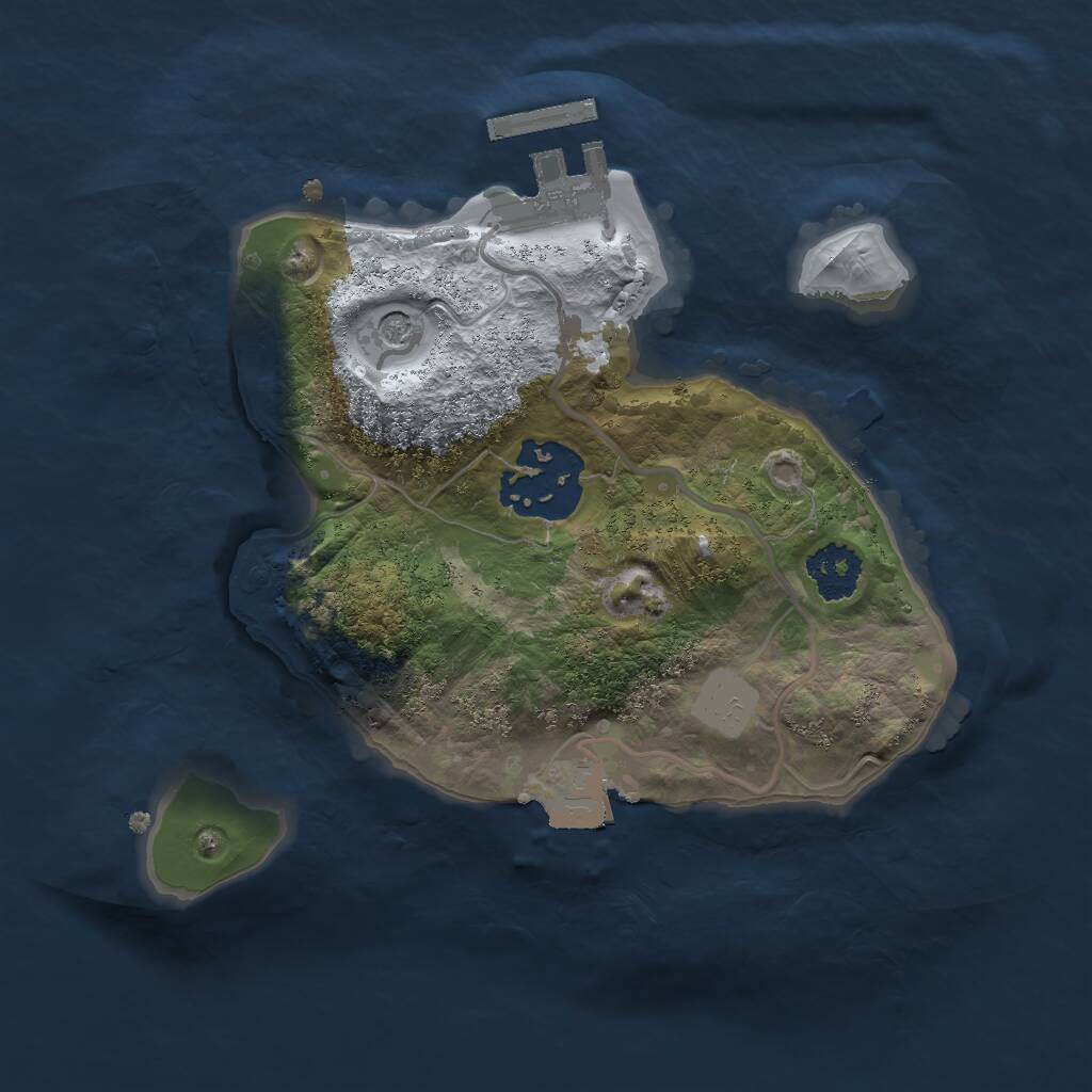 Rust Map: Procedural Map, Size: 2000, Seed: 755932738, 4 Monuments