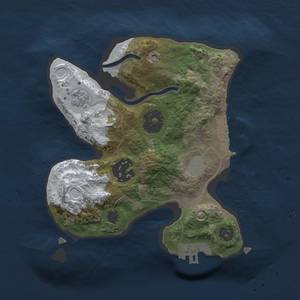 Thumbnail Rust Map: Procedural Map, Size: 2000, Seed: 12, 9 Monuments