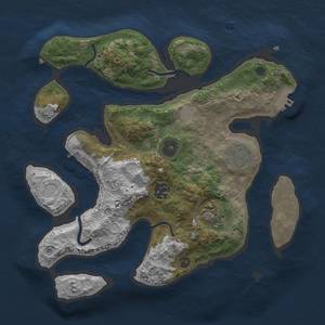 Thumbnail Rust Map: Procedural Map, Size: 3000, Seed: 6942069, 10 Monuments