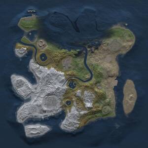 Thumbnail Rust Map: Procedural Map, Size: 3000, Seed: 6942069, 13 Monuments