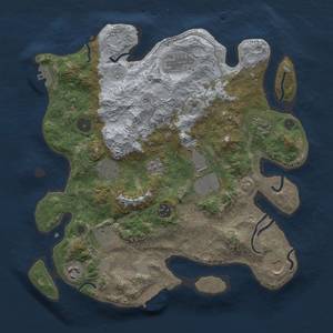 Thumbnail Rust Map: Procedural Map, Size: 3500, Seed: 5, 16 Monuments