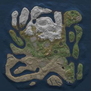 Thumbnail Rust Map: Procedural Map, Size: 4000, Seed: 150, 17 Monuments