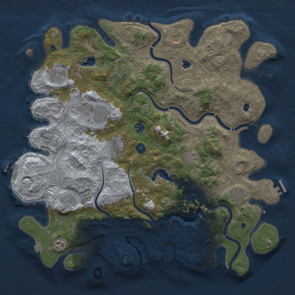 Rust Map: Procedural Map, Size: 4500, Seed: 20211227, 17 Monuments