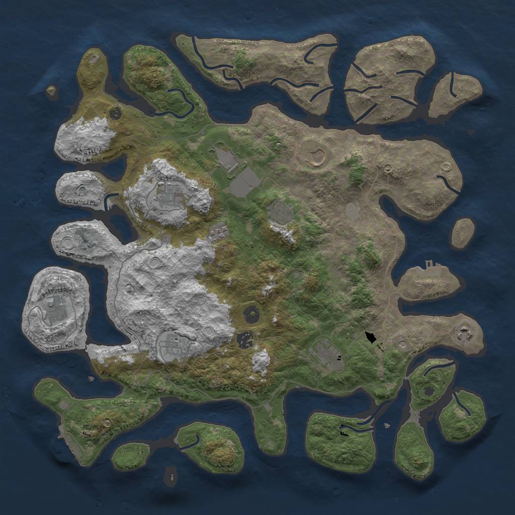 Rust Map: Procedural Map, Size: 4500, Seed: 20211227, 18 Monuments
