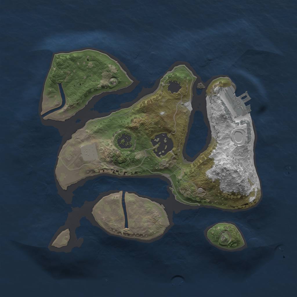 Rust Map: Procedural Map, Size: 2000, Seed: 313, 7 Monuments