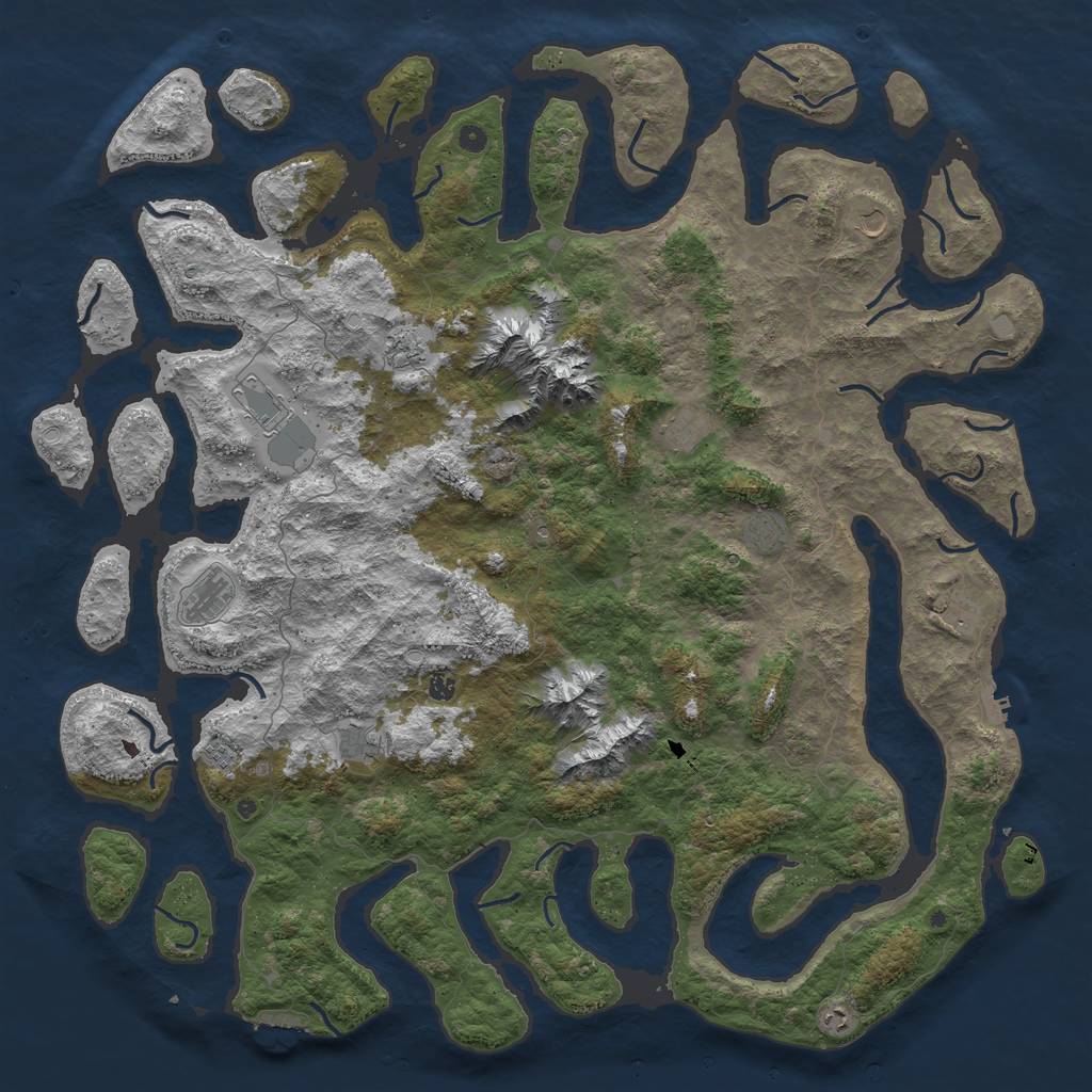 Rust Map: Procedural Map, Size: 6000, Seed: 1622939295, 19 Monuments