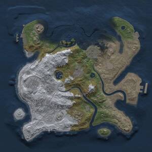 Thumbnail Rust Map: Procedural Map, Size: 3000, Seed: 121, 13 Monuments