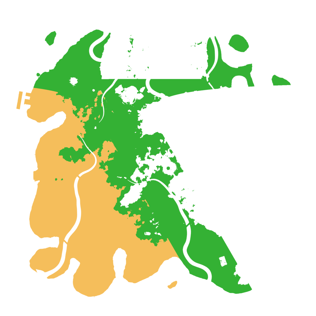 Biome Rust Map: Procedural Map, Size: 3600, Seed: 88763309