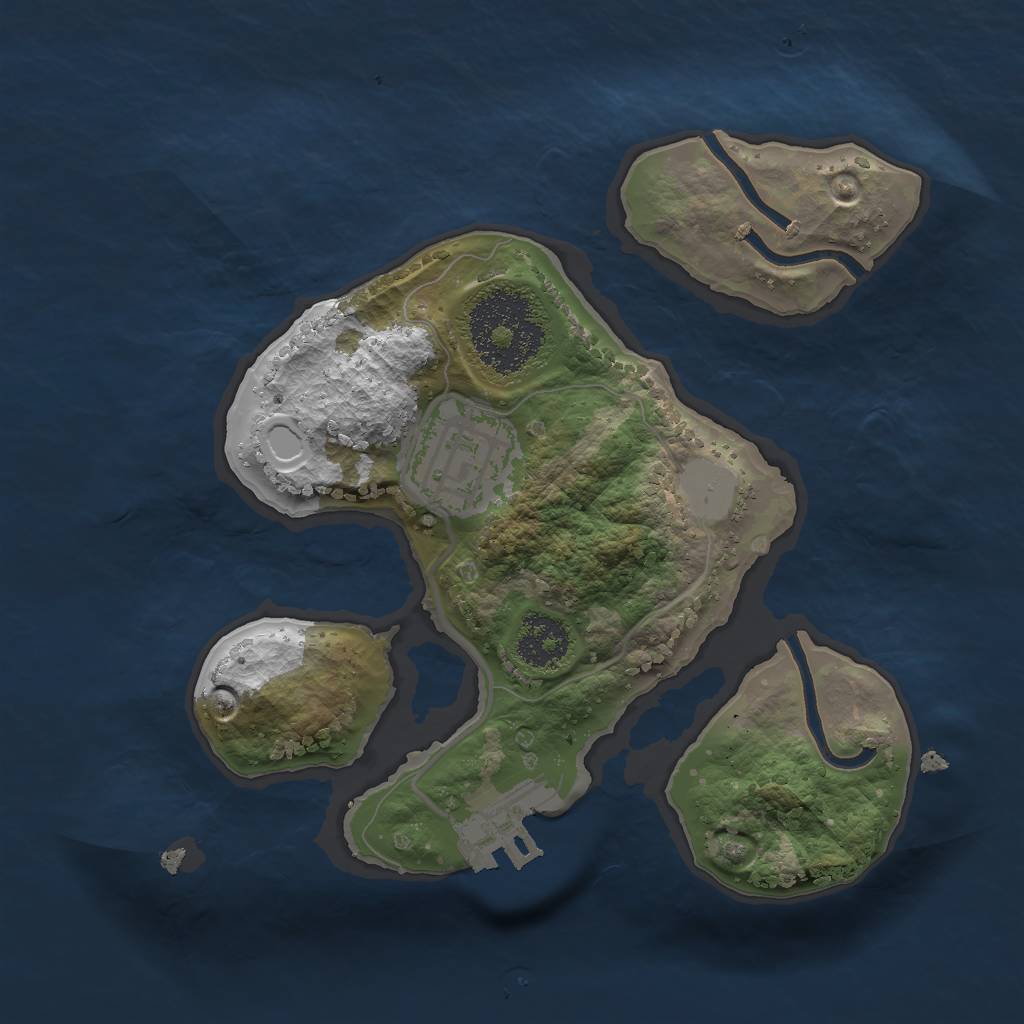Rust Map: Procedural Map, Size: 2000, Seed: 956600142, 7 Monuments
