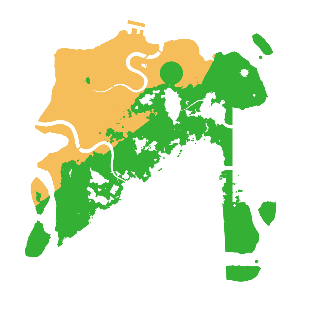 Biome Rust Map: Procedural Map, Size: 3550, Seed: 518271