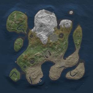 Thumbnail Rust Map: Procedural Map, Size: 2800, Seed: 1, 11 Monuments