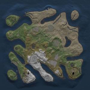 Thumbnail Rust Map: Procedural Map, Size: 3500, Seed: 592, 18 Monuments